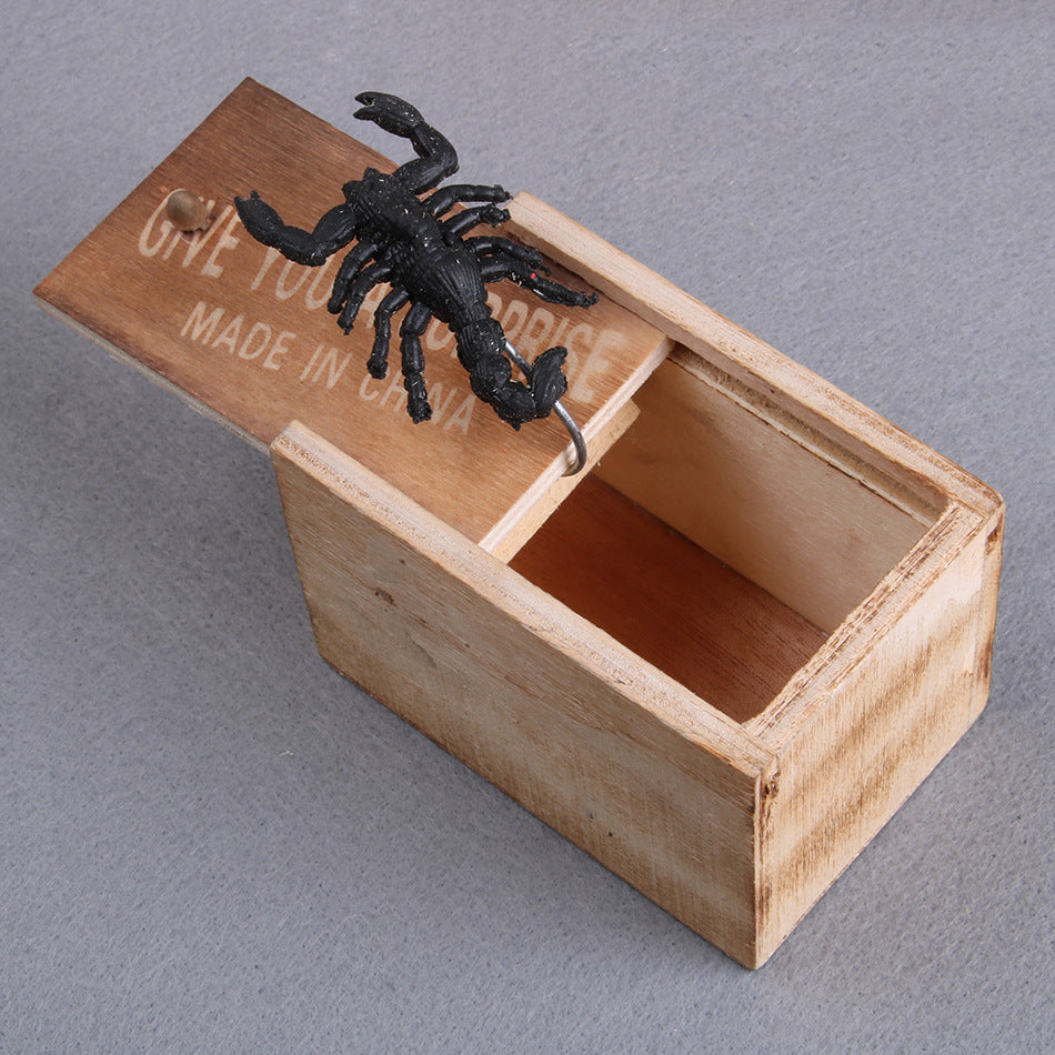 Prank Spider Wooden Scare Box Trick Play