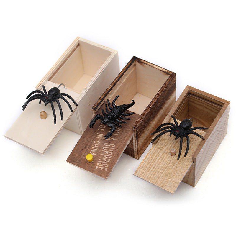 Prank Spider Wooden Scare Box Trick Play
