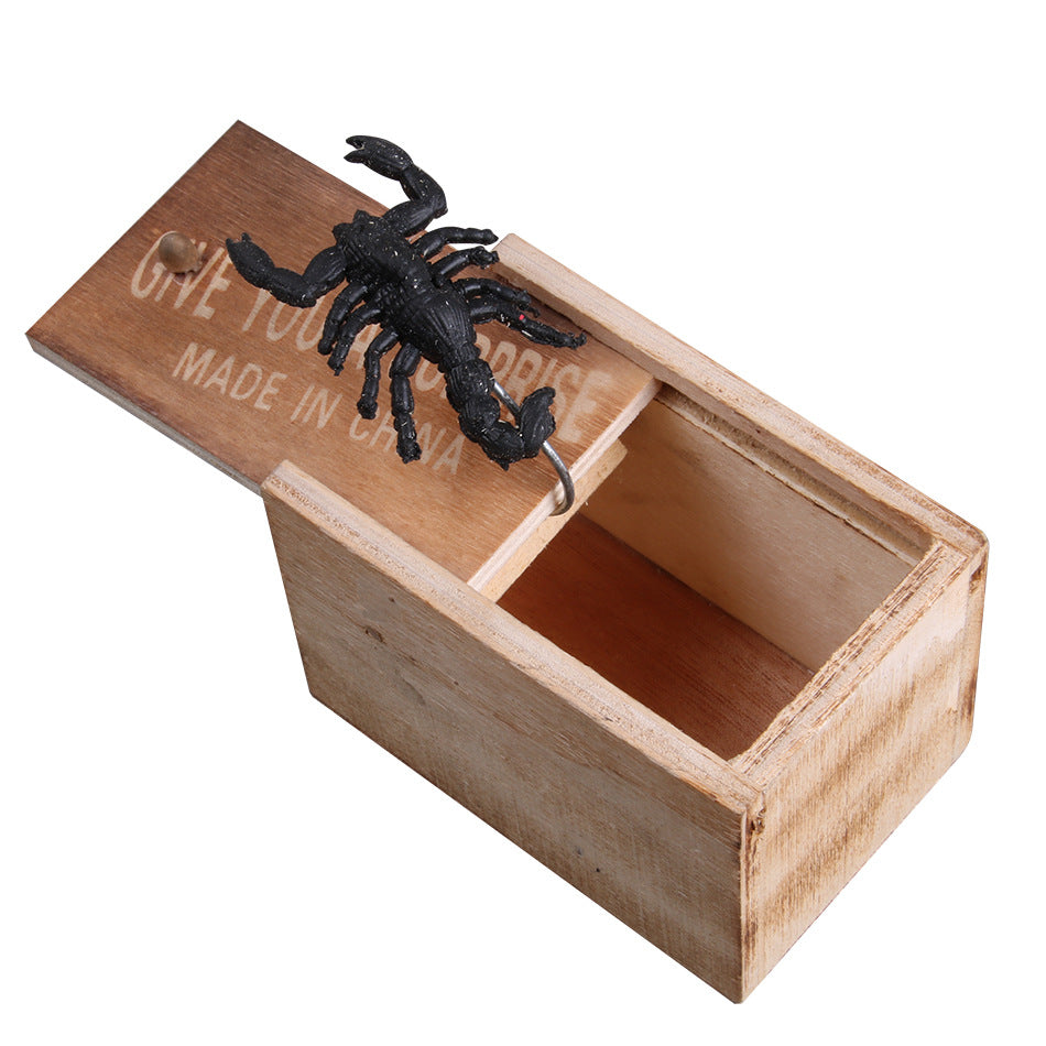 Prank Spider Wooden Scare Box Trick Play