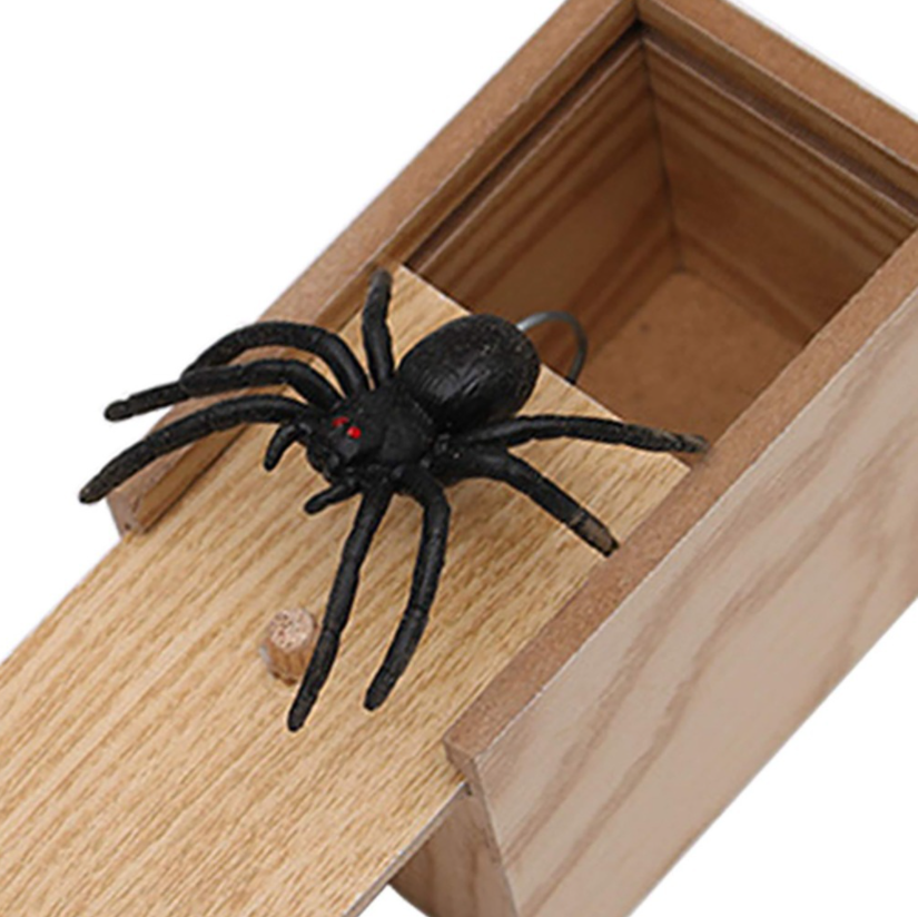 Prank Spider Wooden Scare Box Trick Play