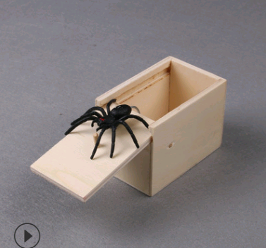 Prank Spider Wooden Scare Box Trick Play