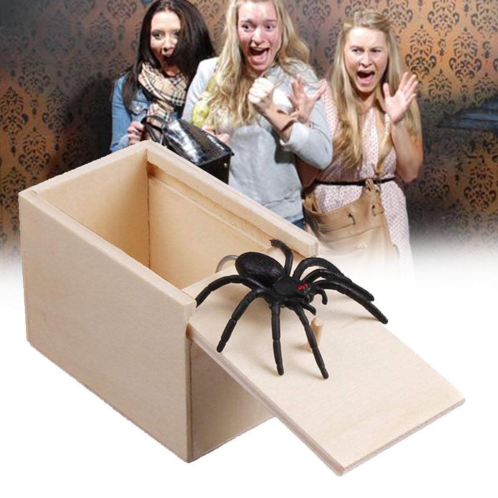 Prank Spider Wooden Scare Box Trick Play