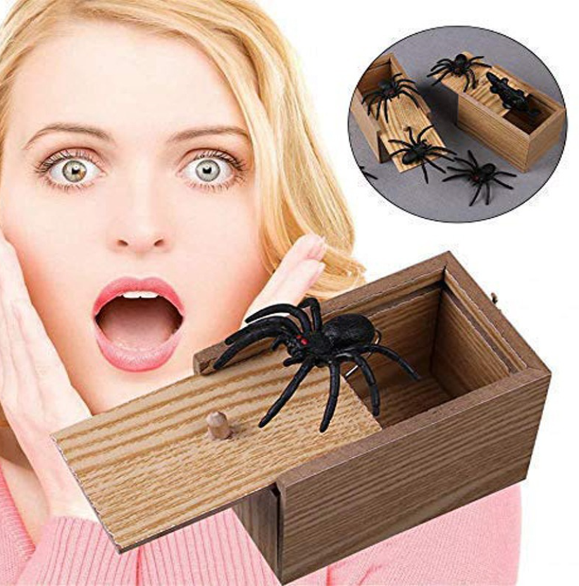 Prank Spider Wooden Scare Box Trick Play