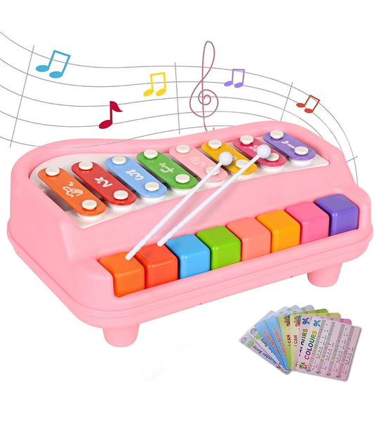 Xylophone for Toddlers I 8-Note Musical Toy I Educational Piano for Kids (1-5 Years)