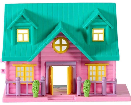 Small Doll House Play Set for Girls (Pink)