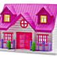 Small Doll House Play Set for Girls (Pink)